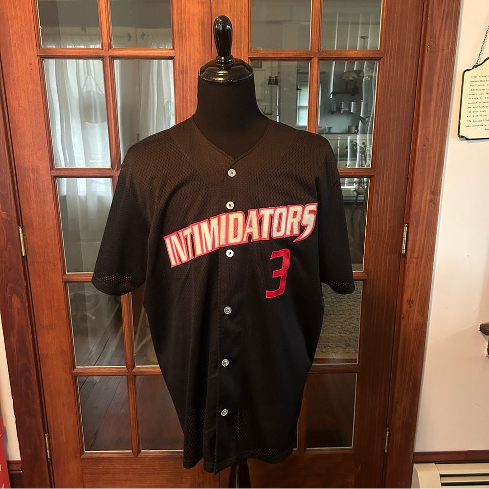 Black and Red Men's Baseball Jersey